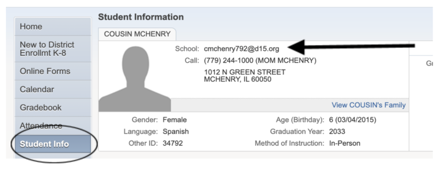 Student Email Address